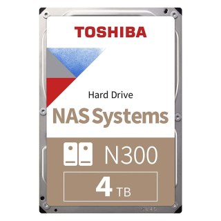 Dysk Toshiba N300 HDWG440EZSTA 4TB 3,5" 7200 256MB SATA III NAS